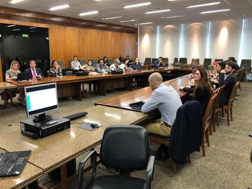 Rodolfo apresentando no evento do Ministerio da Economia